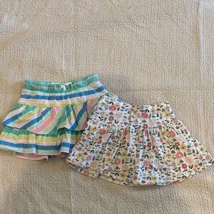 Cat & Jack Multicolor Striped and Floral Skirt Set